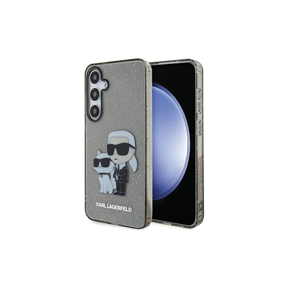 Wholesale Karl Lagerfeld KLHCS24SHNKCTGK Samsung Galaxy S24 hardcase Glitter Karl&Choupette black - KLD1886 - {ean13} - Hurt