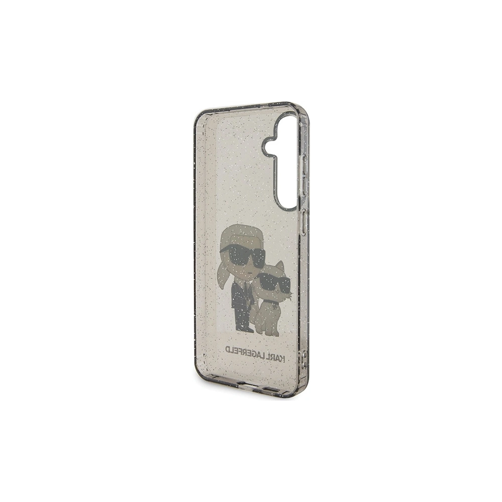 Wholesale Karl Lagerfeld KLHCS24SHNKCTGK Samsung Galaxy S24 hardcase Glitter Karl&Choupette black - KLD1886 - {ean13} - Hurt