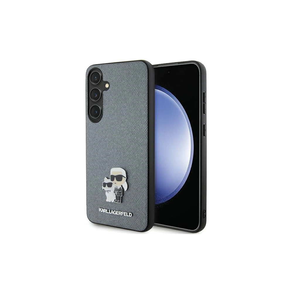 Hurtownia GSM - Etui Karl Lagerfeld KLHCS24SPSAKCMPG Samsung Galaxy S24 hardcase Saffiano Karl & Choupette Metal Pin gri/grey - KLD1887 - {ean13} - Hurt