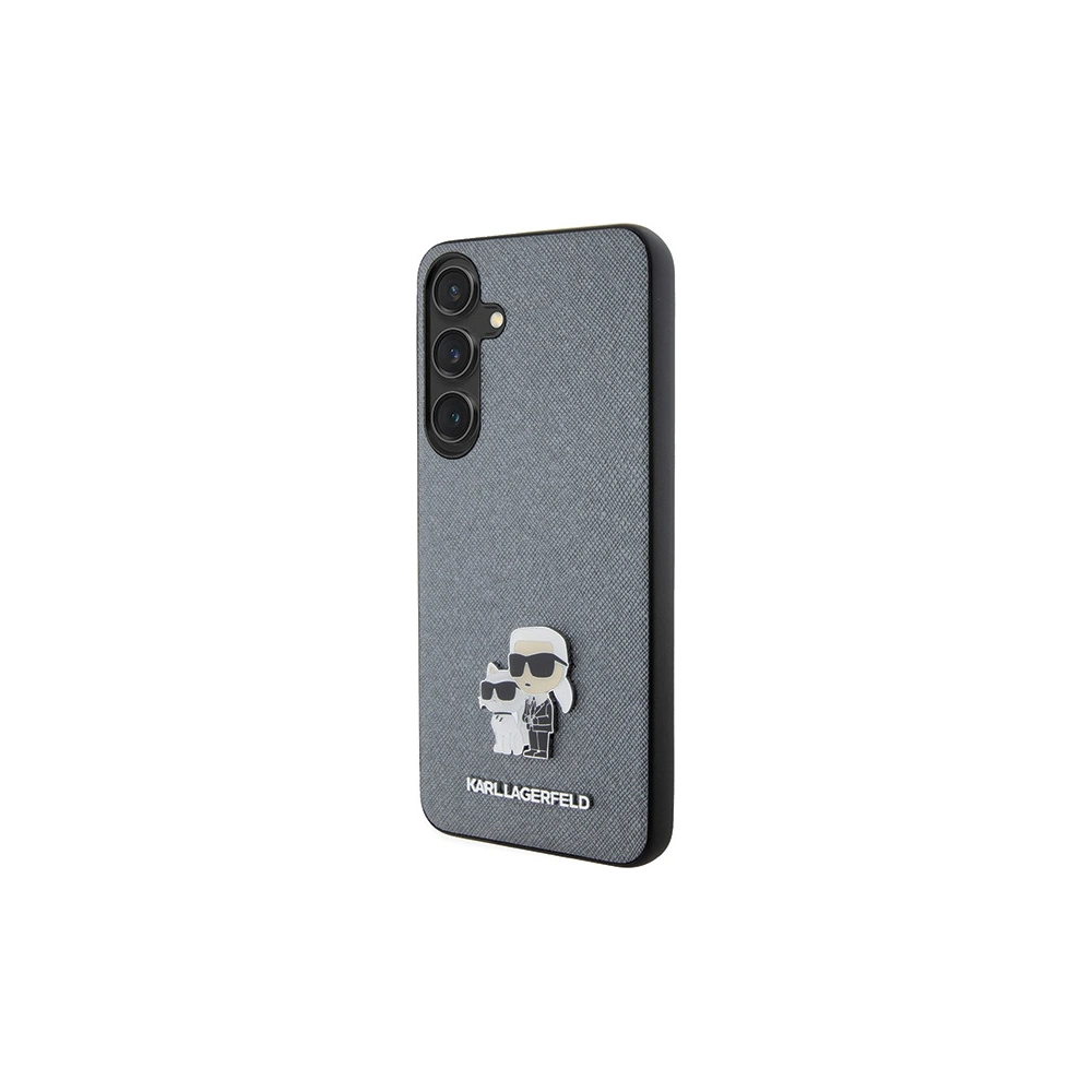 Hurtownia GSM - Etui Karl Lagerfeld KLHCS24SPSAKCMPG Samsung Galaxy S24 hardcase Saffiano Karl & Choupette Metal Pin gri/grey - KLD1887 - {ean13} - Hurt