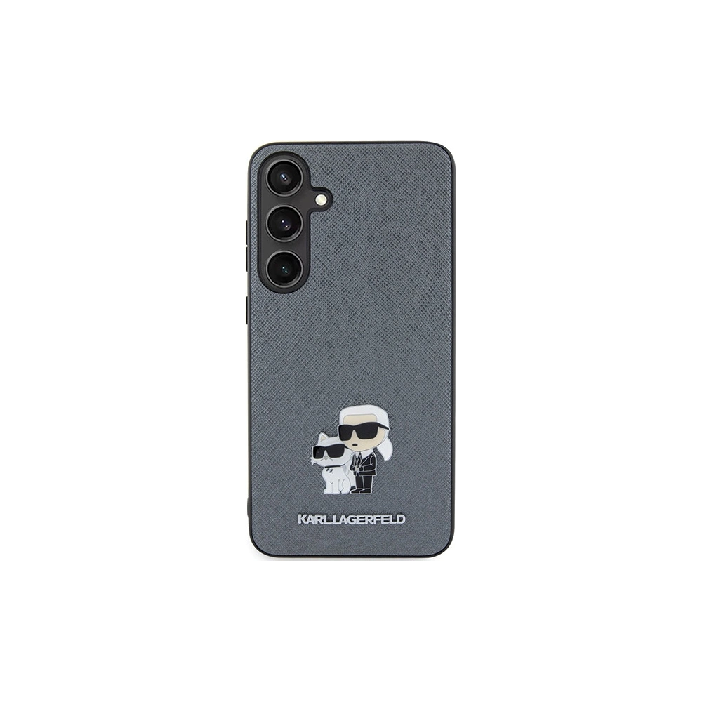 Hurtownia GSM - Etui Karl Lagerfeld KLHCS24SPSAKCMPG Samsung Galaxy S24 hardcase Saffiano Karl & Choupette Metal Pin gri/grey - KLD1887 - {ean13} - Hurt