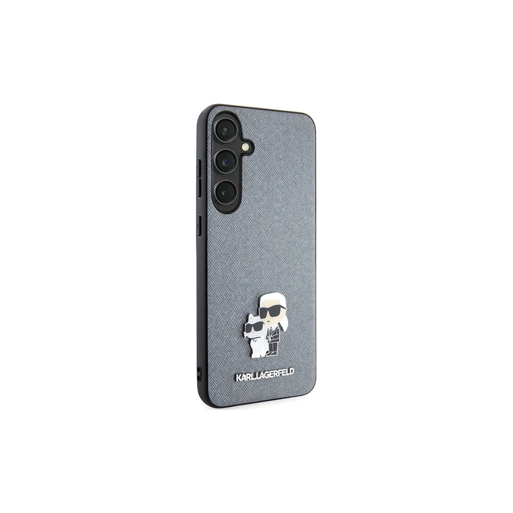 Hurtownia GSM - Etui Karl Lagerfeld KLHCS24SPSAKCMPG Samsung Galaxy S24 hardcase Saffiano Karl & Choupette Metal Pin gri/grey - KLD1887 - {ean13} - Hurt