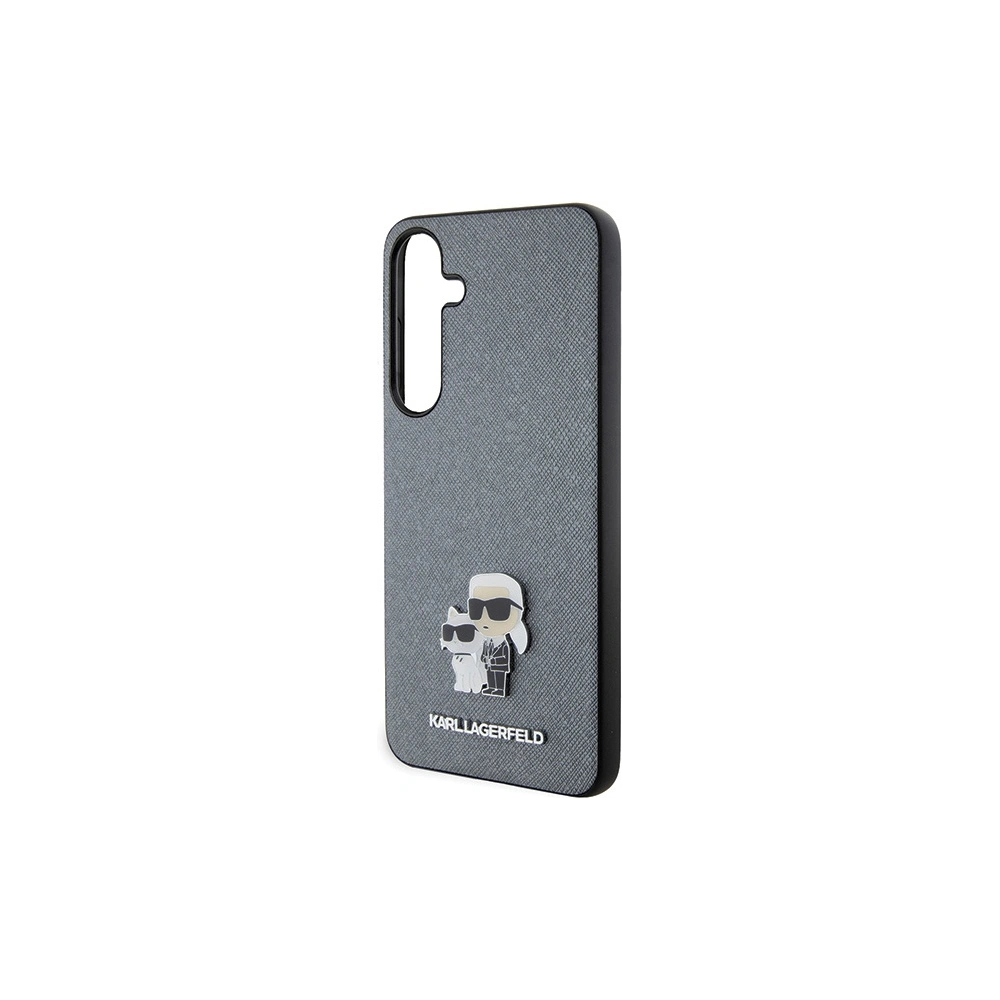 Hurtownia GSM - Etui Karl Lagerfeld KLHCS24SPSAKCMPG Samsung Galaxy S24 hardcase Saffiano Karl & Choupette Metal Pin gri/grey - KLD1887 - {ean13} - Hurt
