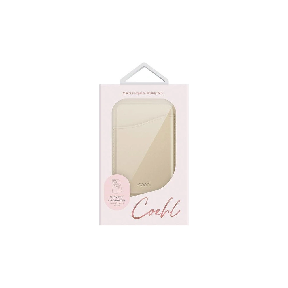 Hurtownia GSM - Portofel magnetic UNIQ Coehl Esme MagSafe cu oglindă și suport crem/crem. - UNIQ1095 - {ean13} - Hurt