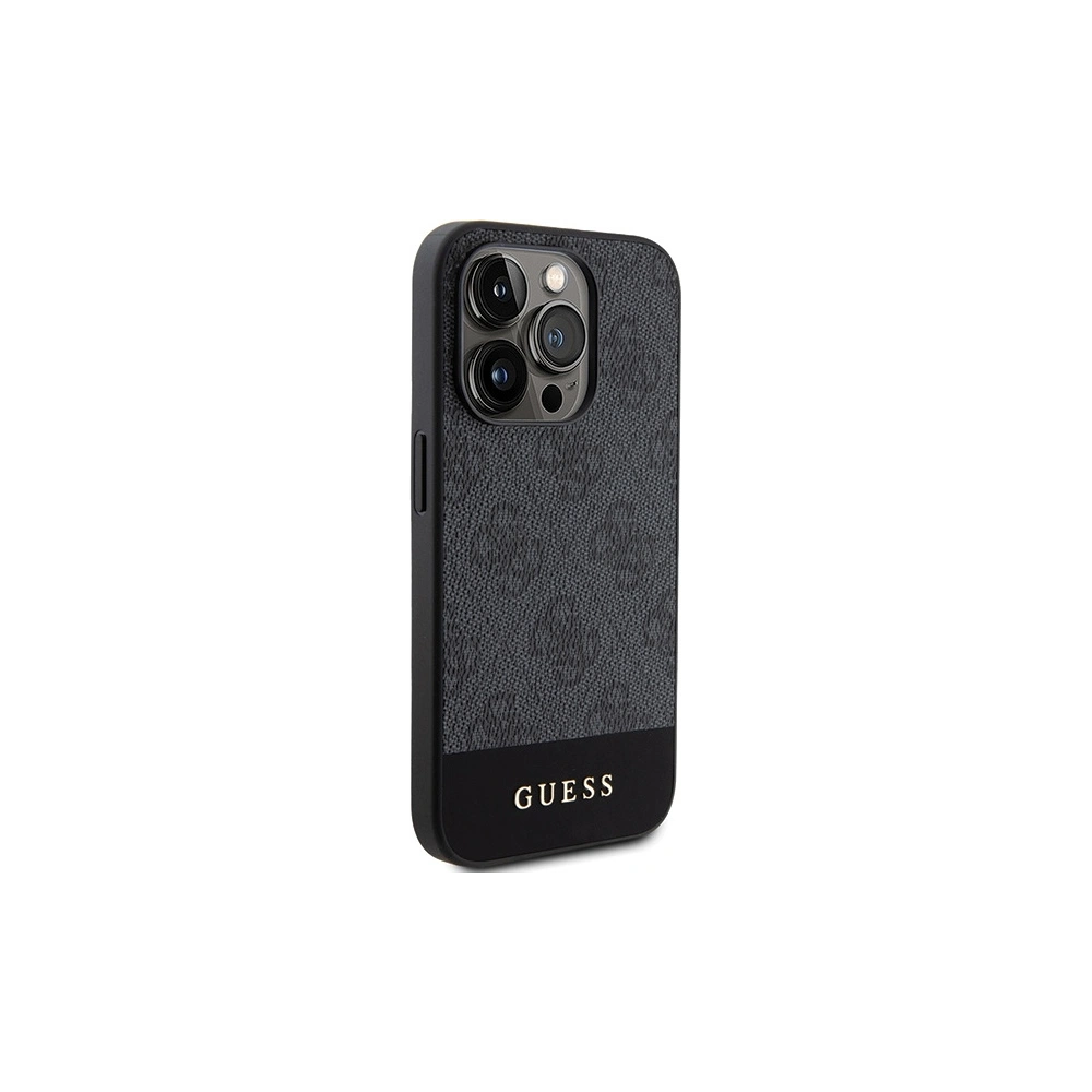 Hurtownia GSM - Etui Guess GUHCP15LG4GLGR Apple iPhone 15 Pro kemény tok 4G Stripe Collection szürke/grey - GUE3285 - {ean13} - Hurt