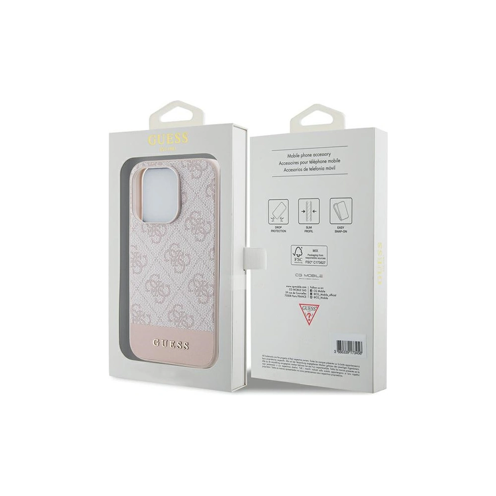 Hurtownia GSM - Case Guess GUHCP15LG4GLPI Apple iPhone 15 Pro Hardcase 4G Stripe Collection rosa/pink - GUE3286 - {ean13} - Hurt