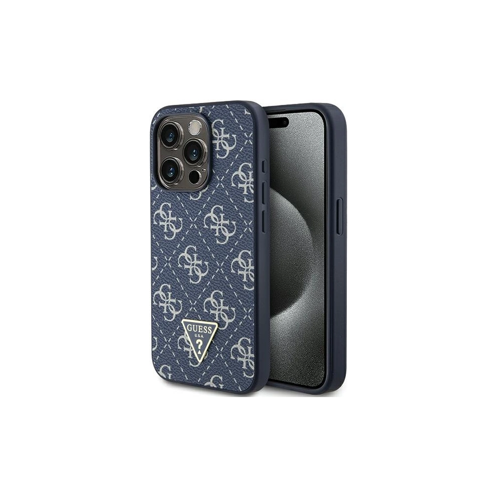 Hurtownia GSM - Case Guess GUHCP15LPG4GPB Apple iPhone 15 Pro Hardcase 4G Triangle Metal Logo blau/blue - GUE3287 - {ean13} - Hurt
