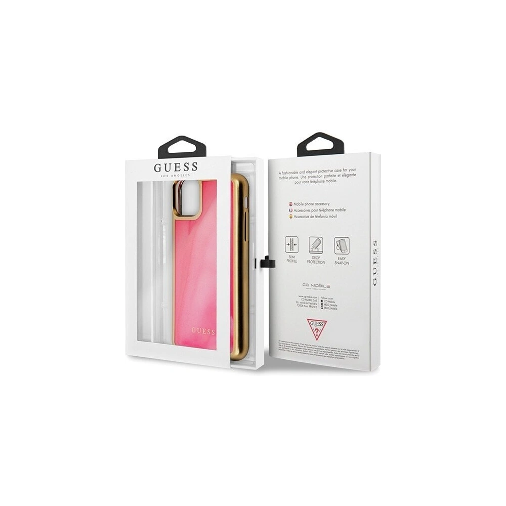 Hurtownia GSM - Etui Guess GUHCN58GLTRPI Apple iPhone 11 Pro różowy/pink hard case Glow in the Dark Sand Matte - GUE156PNK - {ean13} - Hurt