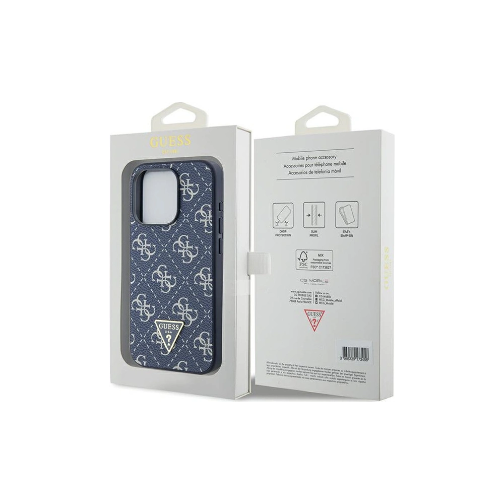 Hurtownia GSM - Case Guess GUHCP15LPG4GPB Apple iPhone 15 Pro Hardcase 4G Triangle Metal Logo blau/blue - GUE3287 - {ean13} - Hurt