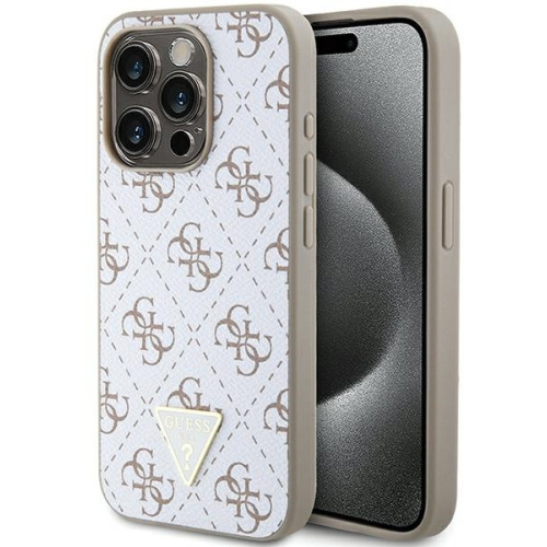 Guess Distributor - 3666339226206 - GUE3288 - Guess GUHCP15LPG4GPH Apple iPhone 15 Pro hardcase 4G Triangle Metal Logo white - B2B homescreen