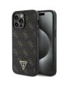 Case Guess GUHCP15LPG4GPK Apple iPhone 15 Pro Hardcase 4G Triangle Metal Logo schwarz/black