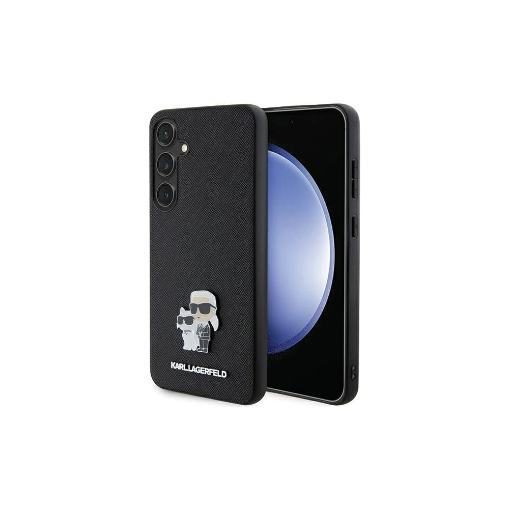 Hurtownia GSM - Etui Karl Lagerfeld KLHCS24SPSAKCMPK Samsung Galaxy S24 hardcase Saffiano Karl & Choupette Metal Pin negru/black - KLD1888 - {ean13} - Hurt