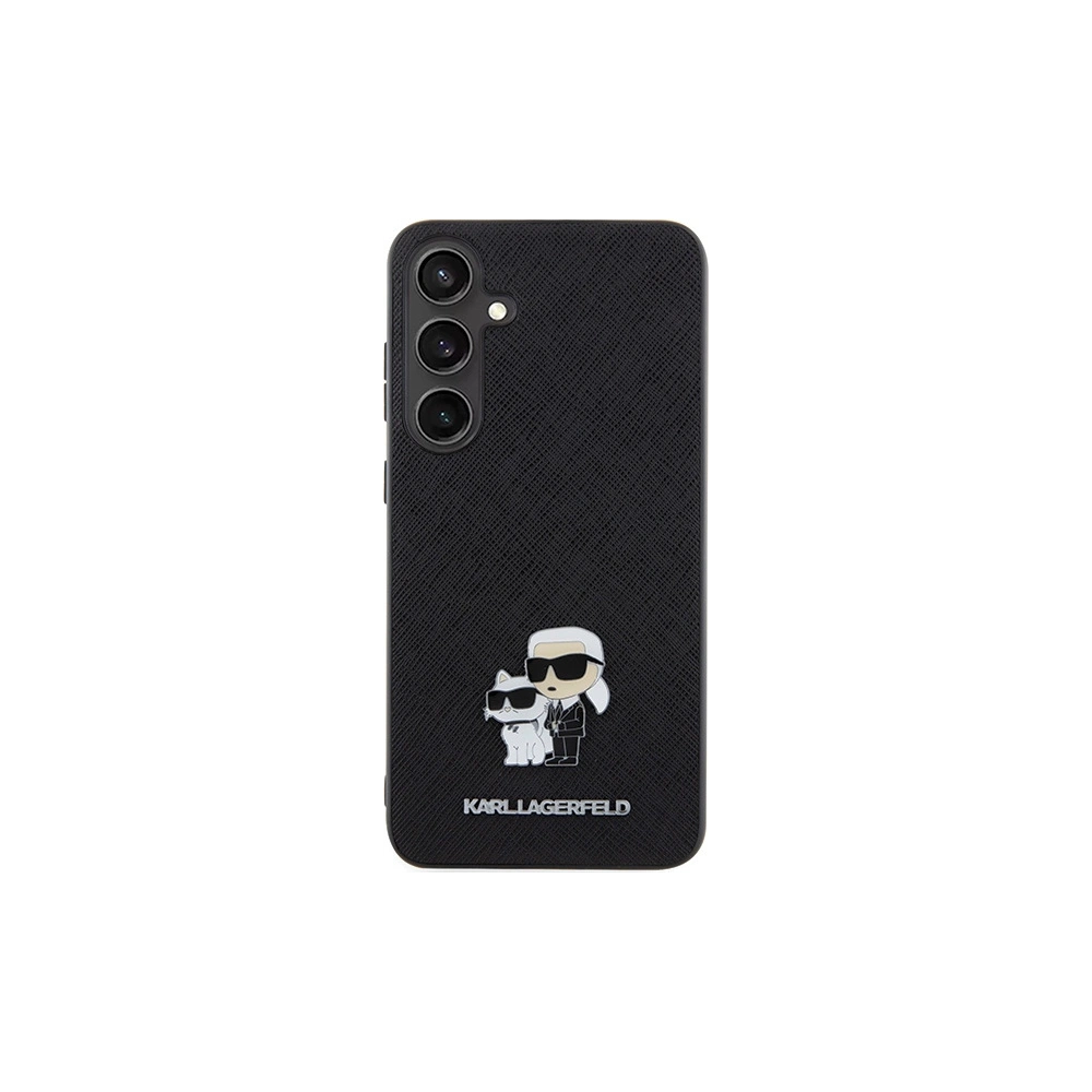 Hurtownia GSM - Etui Karl Lagerfeld KLHCS24SPSAKCMPK Samsung Galaxy S24 hardcase Saffiano Karl & Choupette Metal Pin negru/black - KLD1888 - {ean13} - Hurt