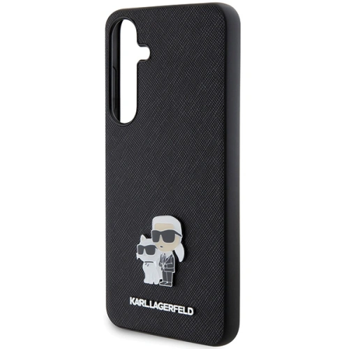 Etui Karl Lagerfeld KLHCS24SPSAKCMPK Samsung Galaxy S24 hardcase Saffiano Karl & Choupette Metal Pin czarny/black