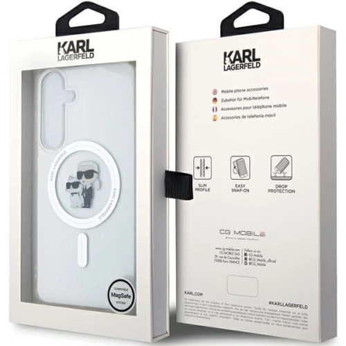 Etui Karl Lagerfeld KLHMS24SHGKCNOT Samsung Galaxy S24 hardcase IML Karl&Choupette MagSafe transparent