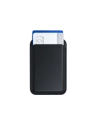 Suport din Piele Vegană Satechi pentru portofel pentru Apple iPhone MagSafe negru