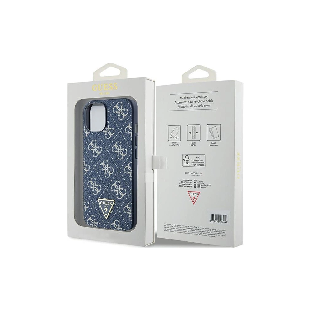 Hurtownia GSM - Etui Guess GUHCP15MPG4GPB Apple iPhone 15 Plus / 14 Plus hardcase 4G Triangle Metal Logo albastru/blue - GUE3290 - {ean13} - Hurt