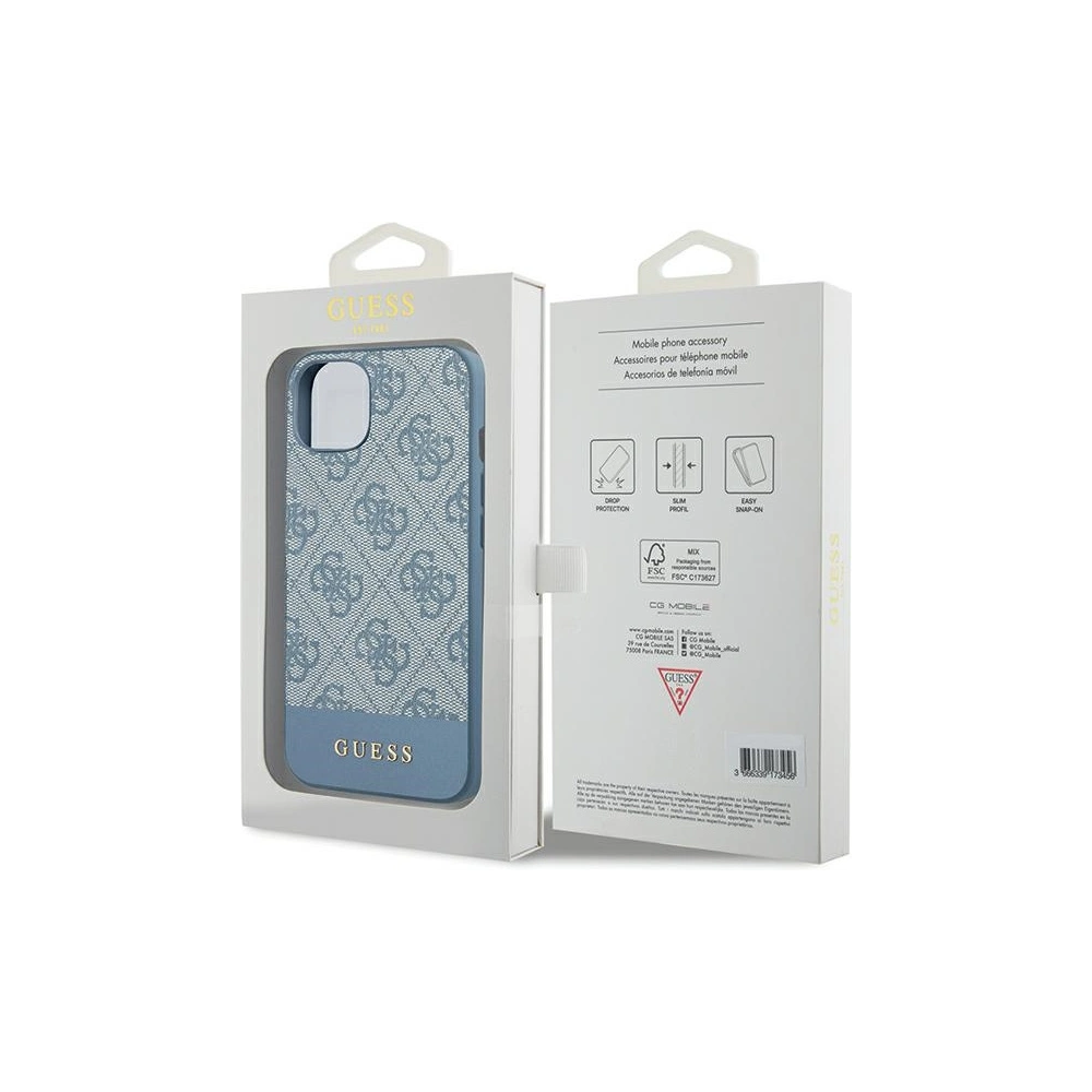Hurtownia GSM - Etui Guess GUHCP15SG4GLBL Apple iPhone 15 / 14 / 13 hardcase 4G Stripe Collection albastru/blue - GUE3293 - {ean13} - Hurt