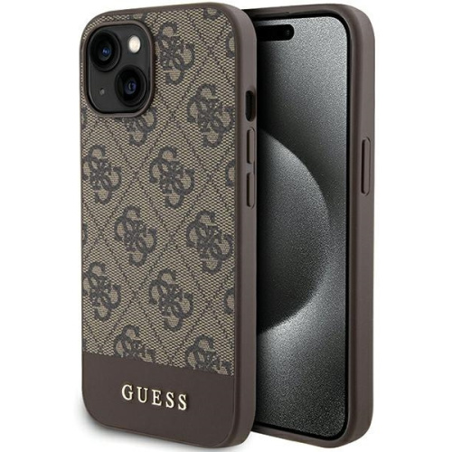 Hurtownia Guess - 3666339196226 - GUE3294 - Etui Guess GUHCP15SG4GLBR Apple iPhone 15 / 14 / 13 hardcase 4G Stripe Collection brązowy/brown - B2B homescreen