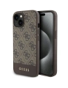 Etui Guess GUHCP15SG4GLBR Apple iPhone 15 / 14 / 13 hardcase 4G Stripe Collection maro/brown