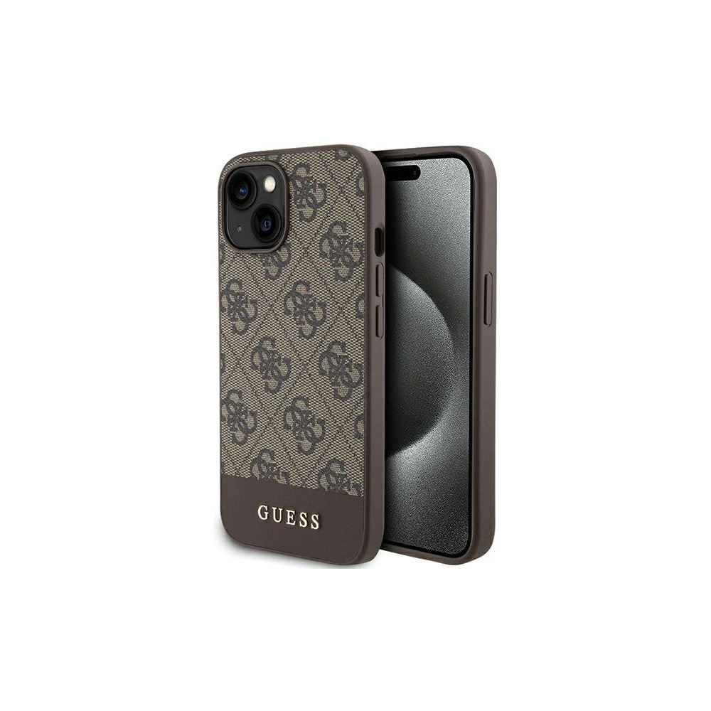 Hurtownia GSM - Etui Guess GUHCP15SG4GLBR Apple iPhone 15 / 14 / 13 hardcase 4G Stripe Collection hnědý/brown - GUE3294 - {ean13} - Hurt