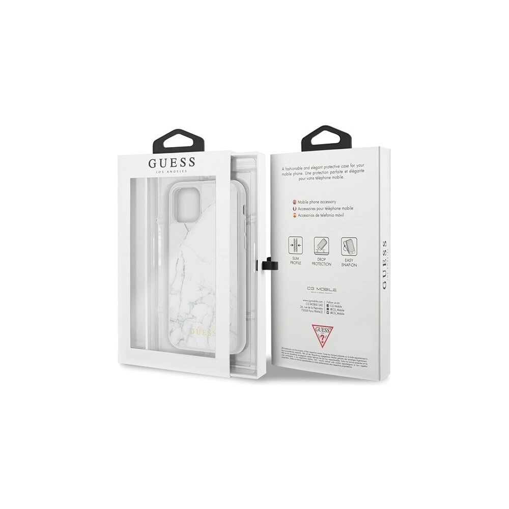 Hurtownia GSM - Etui Guess GUHCN58HYMAWH Apple iPhone 11 Pro biały/white Marble - GUE158WHT - {ean13} - Hurt