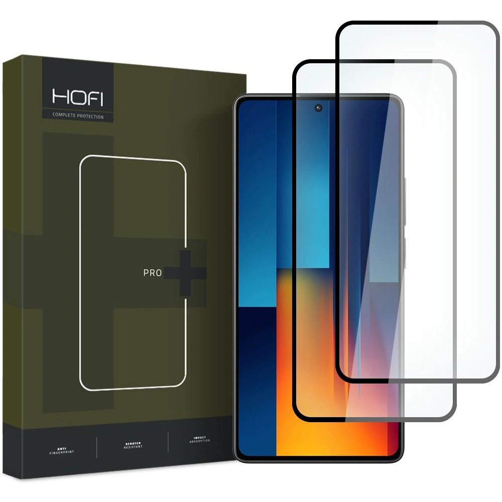 Hurtownia GSM - Gehärtetes Glas Hofi Glass Pro+ Xiaomi Poco M6 Pro 4G / LTE Schwarz [2 PACK] - HOFI478 - {ean13} - Hurt