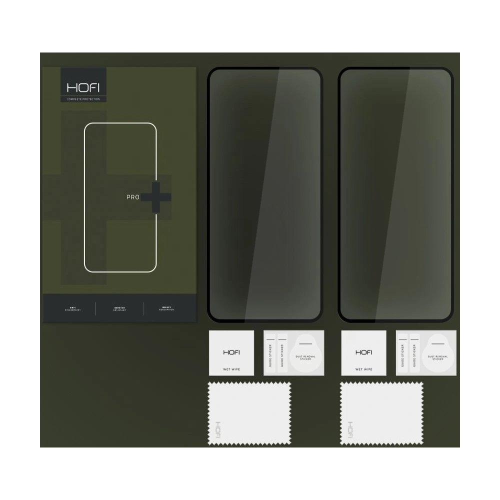 Hurtownia GSM - Gehärtetes Glas Hofi Glass Pro+ Xiaomi Poco M6 Pro 4G / LTE Schwarz [2 PACK] - HOFI478 - {ean13} - Hurt