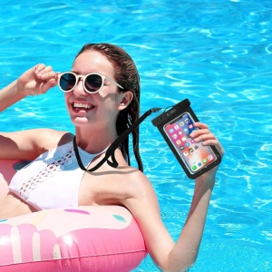 Universelle wasserdichte Hülle Tech-Protect UWC9 Universal Waterproof Case 8.9" Schwarz/Orange