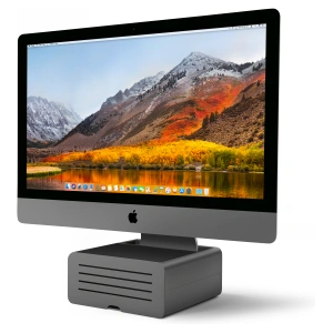 Wholesale Twelve South HiRise Pro aluminium stand for iMac and Apple Studio Display with storage compartment (gunmetal) - TSH70 - {ean13} - Hurt