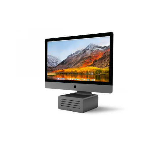 Twelve South Distributor - 811370021713 - TSH70 - Twelve South HiRise Pro aluminium stand for iMac and Apple Studio Display with storage compartment (gunmetal) - B2B homescreen