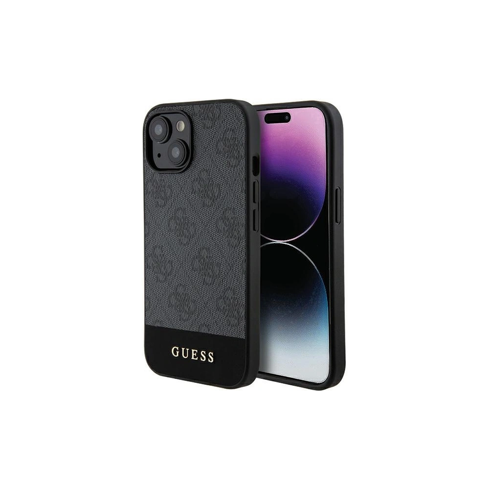 Hurtownia GSM - Etui Guess GUHCP15SG4GLGR Apple iPhone 15 / 14 / 13 hardcase 4G Stripe Collection szürke/grey - GUE3295 - {ean13} - Hurt