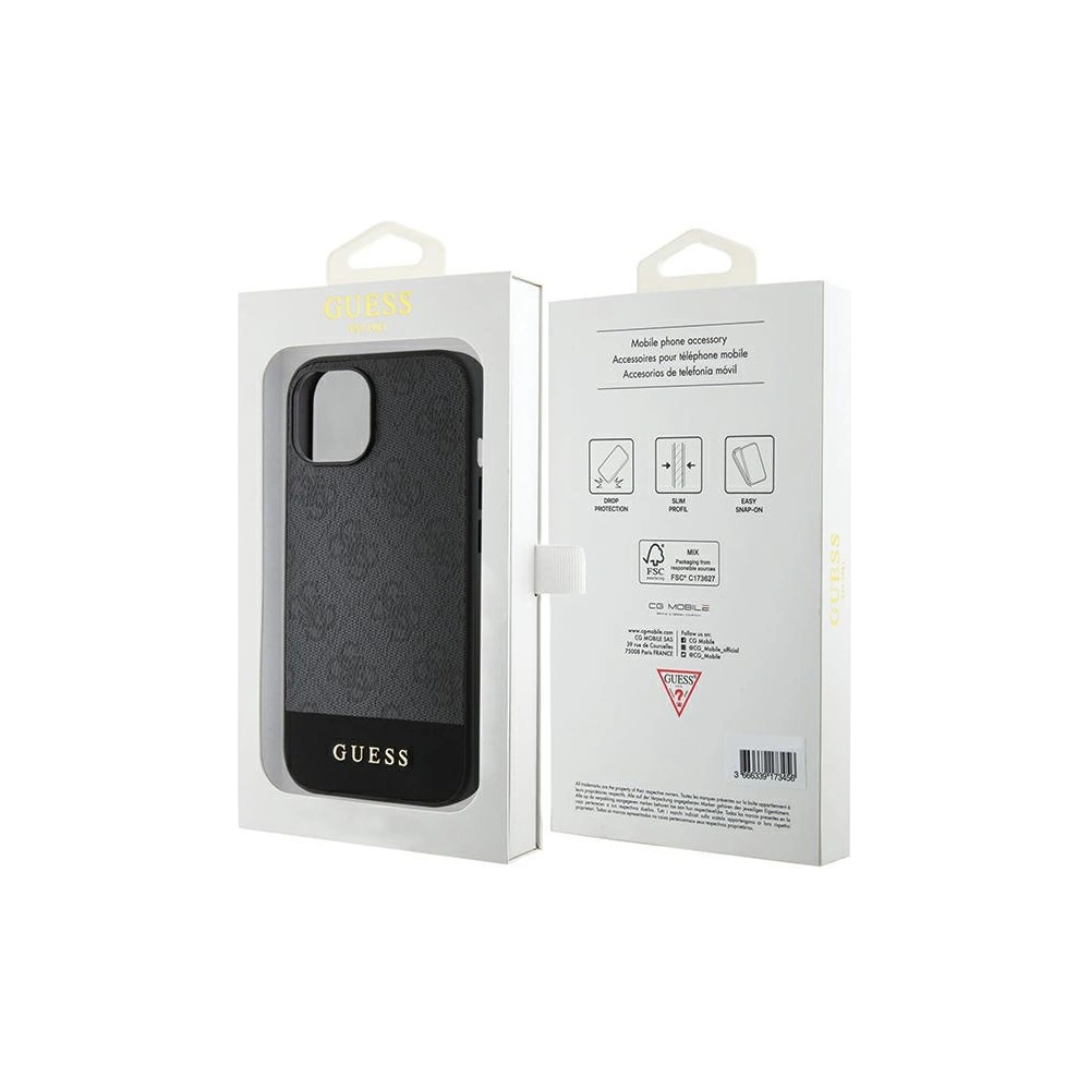 Hurtownia GSM - Etui Guess GUHCP15SG4GLGR Apple iPhone 15 / 14 / 13 hardcase 4G Stripe Collection szürke/grey - GUE3295 - {ean13} - Hurt