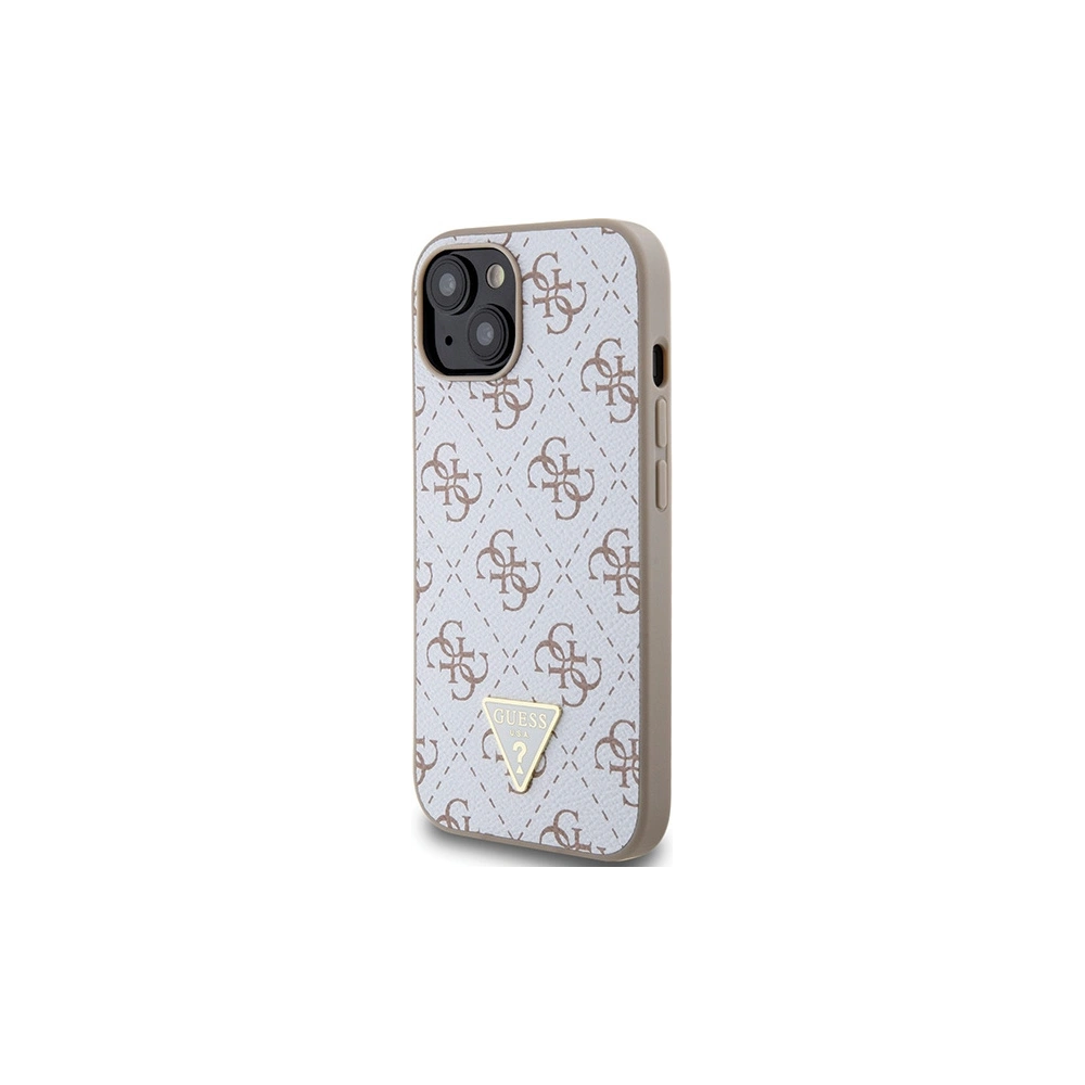 Hurtownia GSM - Etui Guess GUHCP15SPG4GPH Apple iPhone 15 / 14 / 13 hardcase 4G Triangle Metal Logo bílý/white - GUE3297 - {ean13} - Hurt