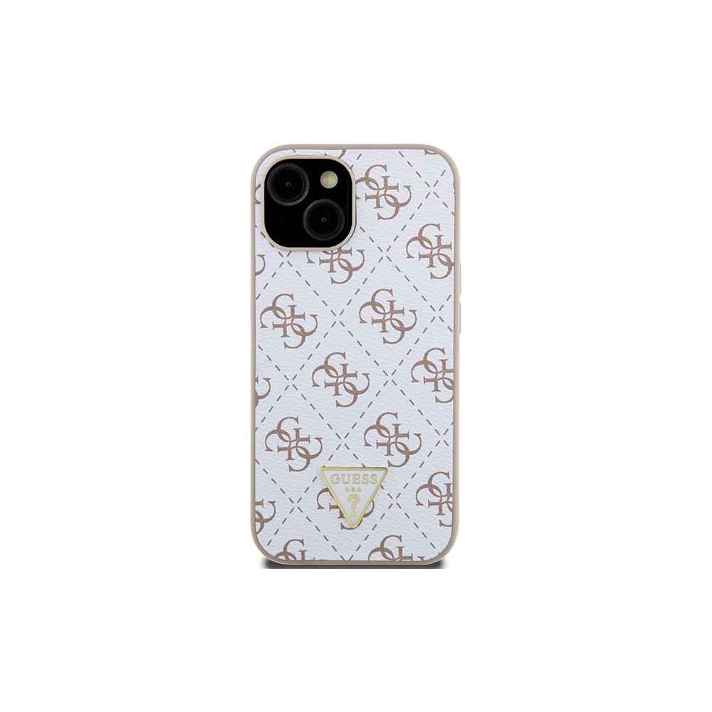 Hurtownia GSM - Etui Guess GUHCP15SPG4GPH Apple iPhone 15 / 14 / 13 hardcase 4G Triangle Metal Logo bílý/white - GUE3297 - {ean13} - Hurt
