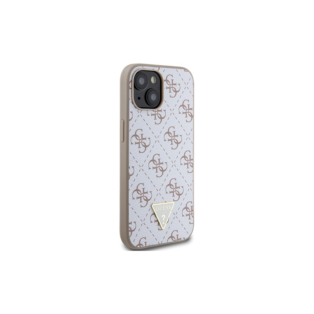 Hurtownia GSM - Etui Guess GUHCP15SPG4GPH Apple iPhone 15 / 14 / 13 hardcase 4G Triangle Metal Logo bílý/white - GUE3297 - {ean13} - Hurt