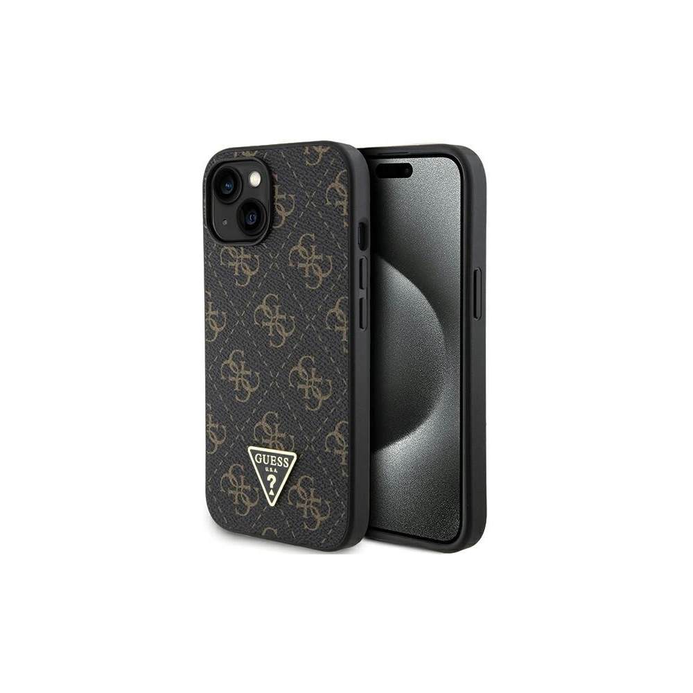 Hurtownia GSM - Case Guess GUHCP15SPG4GPK Apple iPhone 15 / 14 / 13 Hartschale 4G Dreieck Metall-Logo schwarz/black - GUE3298 - {ean13} - Hurt
