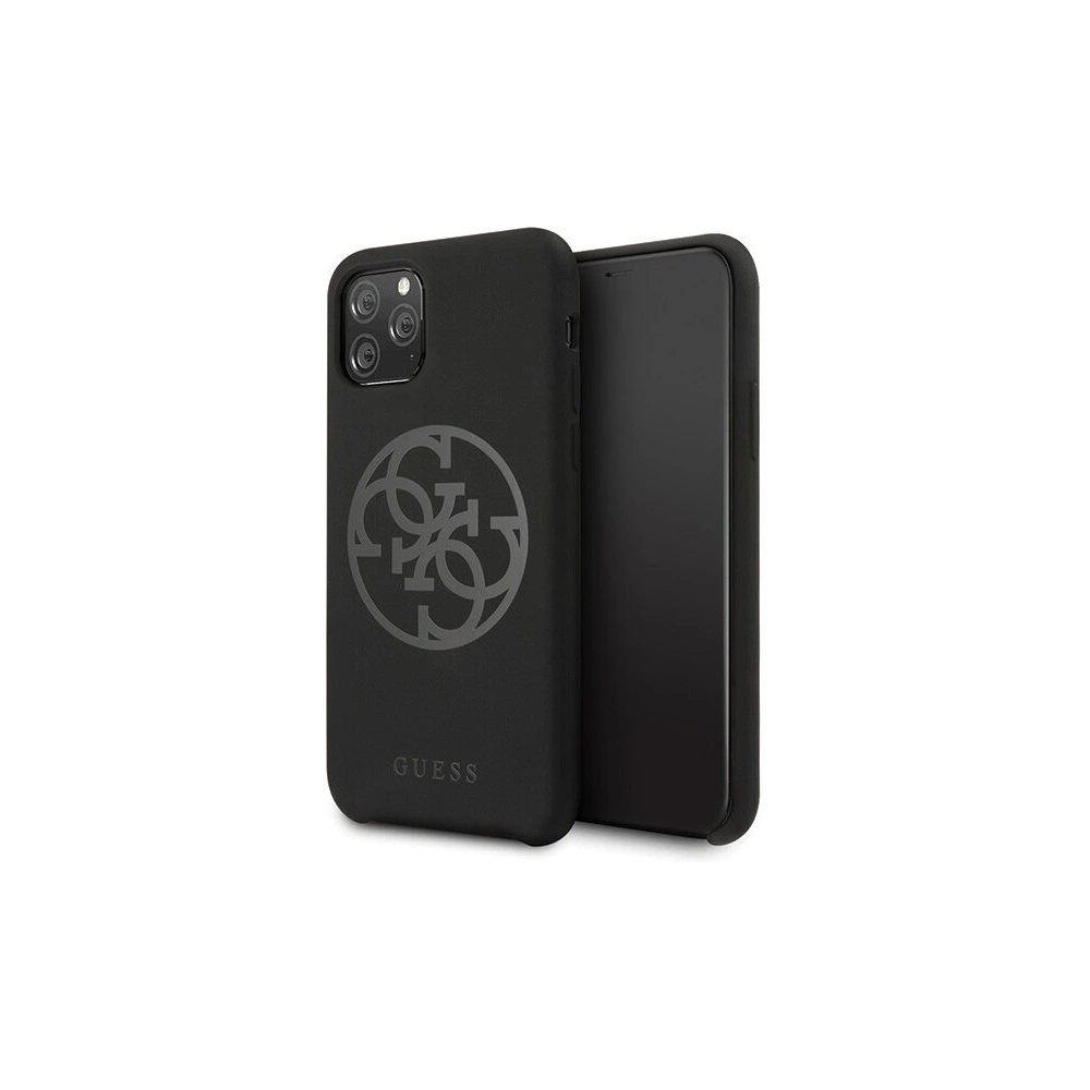 Hurtownia GSM - Etui Guess GUHCN58LS4GBK Apple iPhone 11 Pro black/czarny hard case Silicone 4G Tone On Tone - GUE163BLK - {ean13} - Hurt