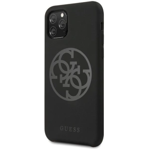 Etui Guess GUHCN58LS4GBK Apple iPhone 11 Pro black/czarny hard case Silicone 4G Tone On Tone