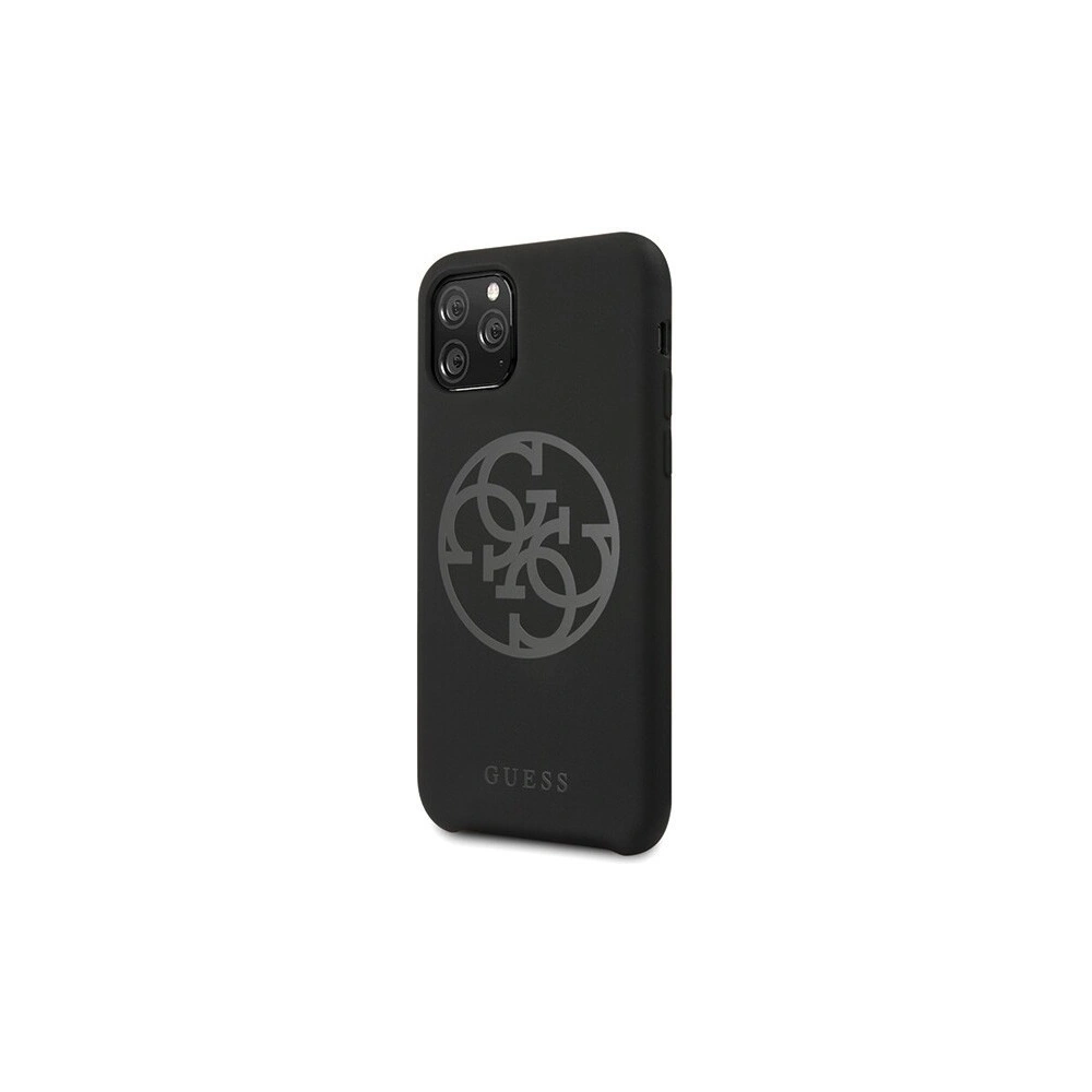 Hurtownia GSM - Etui Guess GUHCN58LS4GBK Apple iPhone 11 Pro black/czarny hard case Silicone 4G Tone On Tone - GUE163BLK - {ean13} - Hurt