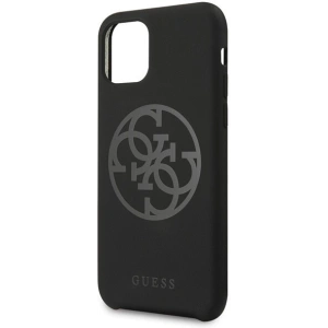 Etui Guess GUHCN58LS4GBK Apple iPhone 11 Pro black/czarny hard case Silicone 4G Tone On Tone