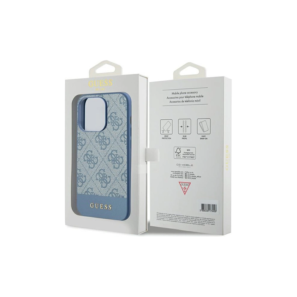 Hurtownia GSM - Etui Guess GUHCP15XG4GLBL Apple iPhone 15 Pro Max kemény borítás 4G Stripe Collection kék/blue - GUE3300 - {ean13} - Hurt