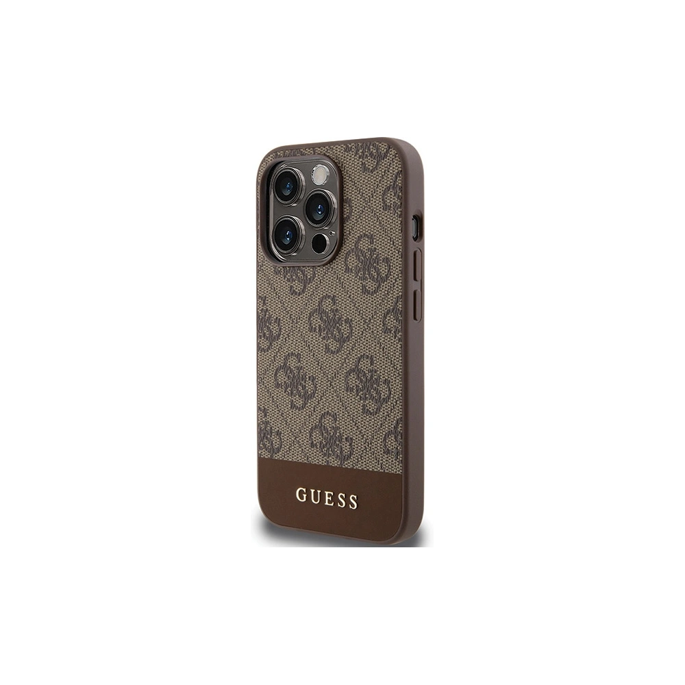 Hurtownia GSM - Case Guess GUHCP15XG4GLBR Apple iPhone 15 Pro Max Hardcase 4G Stripe Collection braun/brown - GUE3301 - {ean13} - Hurt