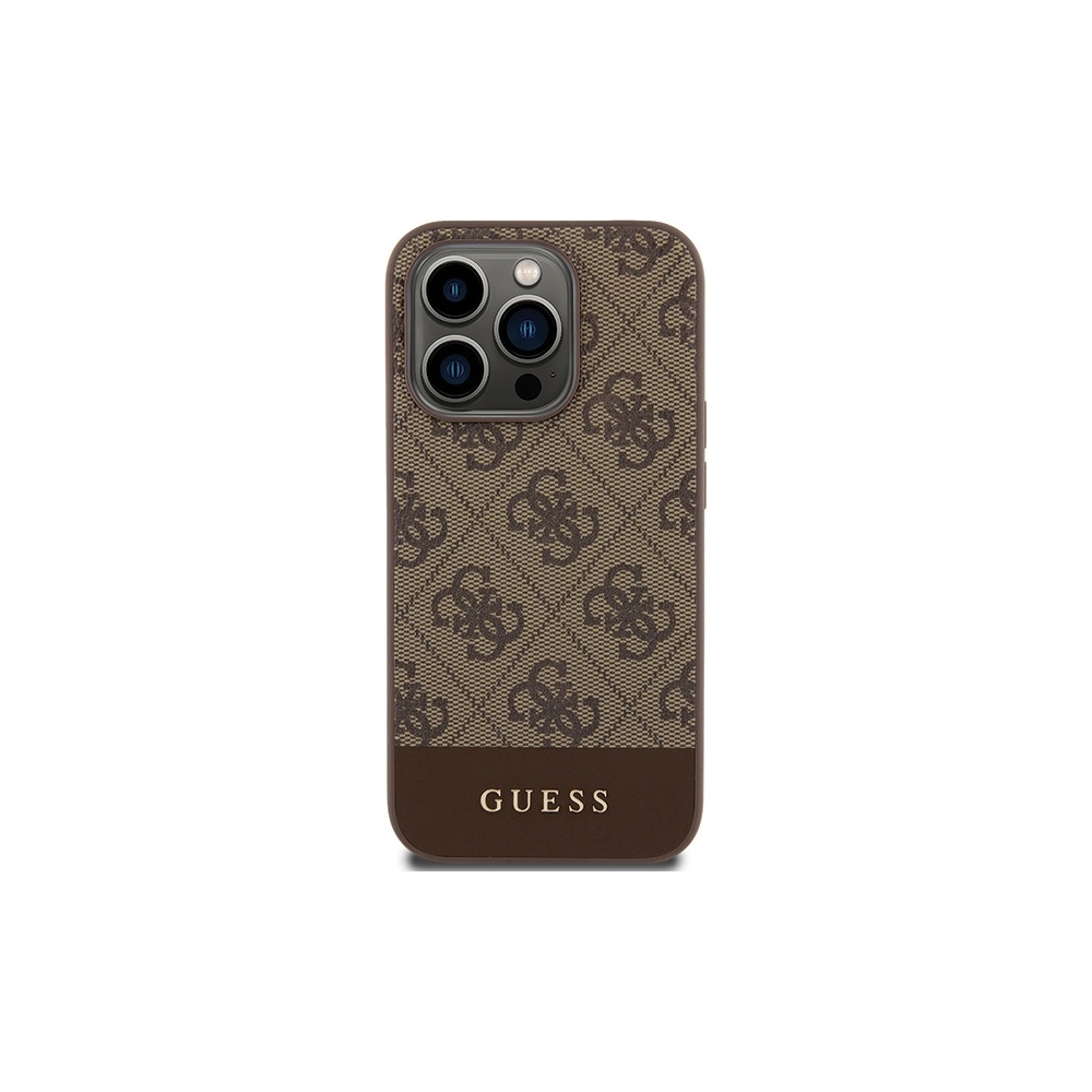 Hurtownia GSM - Case Guess GUHCP15XG4GLBR Apple iPhone 15 Pro Max Hardcase 4G Stripe Collection braun/brown - GUE3301 - {ean13} - Hurt