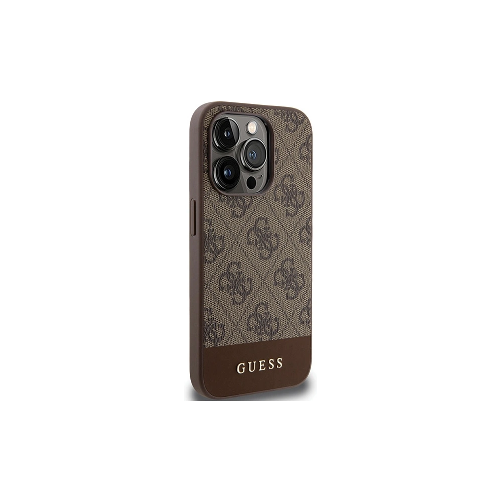 Hurtownia GSM - Case Guess GUHCP15XG4GLBR Apple iPhone 15 Pro Max Hardcase 4G Stripe Collection braun/brown - GUE3301 - {ean13} - Hurt