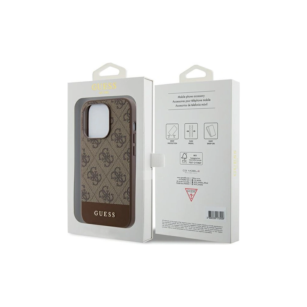 Hurtownia GSM - Case Guess GUHCP15XG4GLBR Apple iPhone 15 Pro Max Hardcase 4G Stripe Collection braun/brown - GUE3301 - {ean13} - Hurt