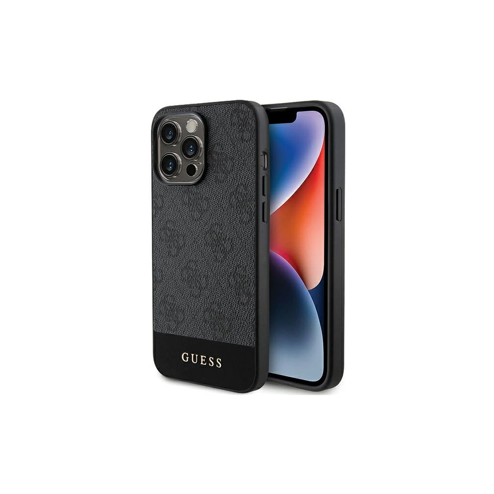 Hurtownia GSM - Case Guess GUHCP15XG4GLGR Apple iPhone 15 Pro Max Hardcase 4G Stripe Collection grau/grey - GUE3302 - {ean13} - Hurt