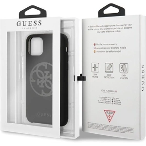 Etui Guess GUHCN58LS4GBK Apple iPhone 11 Pro black/czarny hard case Silicone 4G Tone On Tone