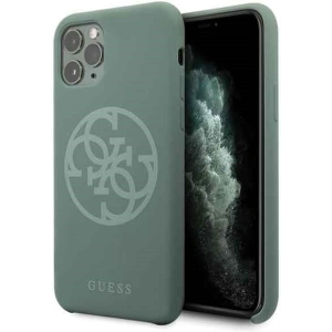 Hurtownia GSM - Etui Guess GUHCN58LS4GKA Apple iPhone 11 Pro khaki hard case Silicone 4G Tone On Tone - GUE164KHA - {ean13} - Hurt