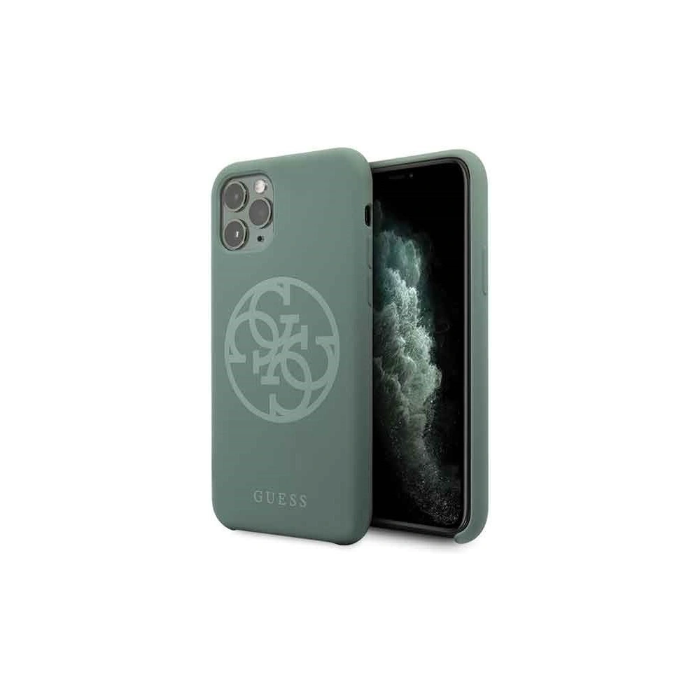 Hurtownia GSM - Etui Guess GUHCN58LS4GKA Apple iPhone 11 Pro khaki hard case Silicone 4G Tone On Tone - GUE164KHA - {ean13} - Hurt